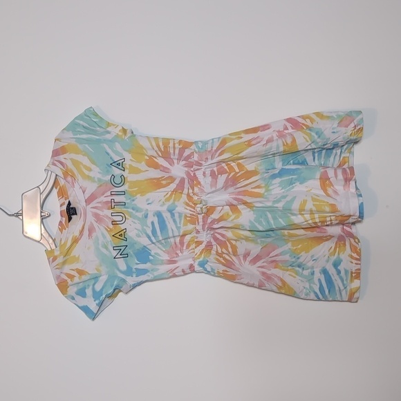 Nautica Other - Nautica Girls Rainbow Short Sleeve Jersey Tee Dress with Elastic Cinched Waist